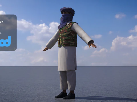 Taliban Terrorist 3D Model