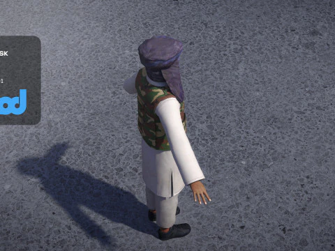 Taliban Terrorist 3D Model