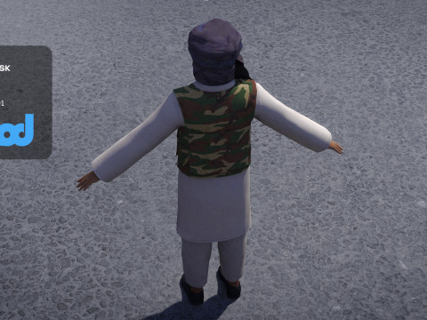 Taliban Terrorist 3D Модель