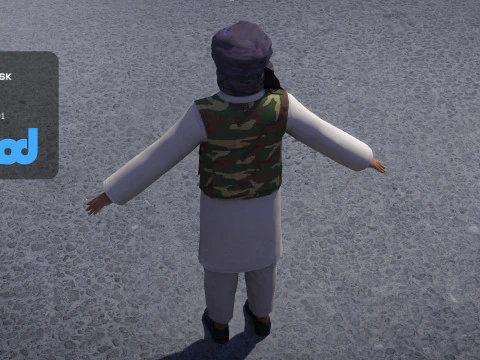 Taliban Terrorist 3D Model