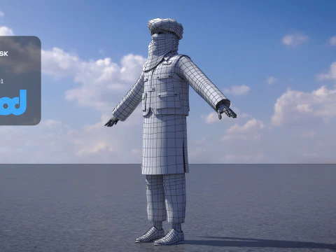 Taliban Terrorist 3D Model