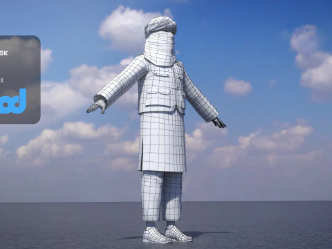 Taliban Terrorist 3D Model