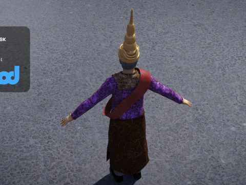 King of Cambodia 3D Model
