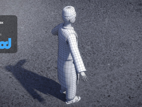 Afghan Kid Civilian 3D Model