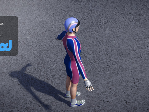 Mannelijke fietser 3D Model