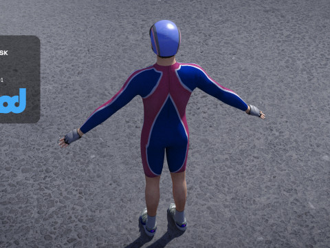 Mannelijke fietser 3D Model