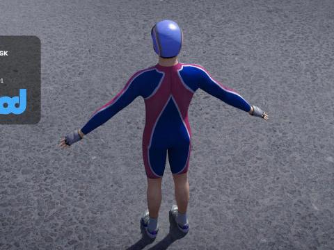 Male Cyclist 3D Model