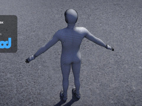 Male Cyclist 3D Model
