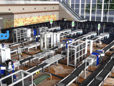 Airport Custom System 3D Model