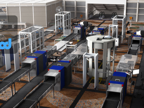 Airport Custom System 3D Model
