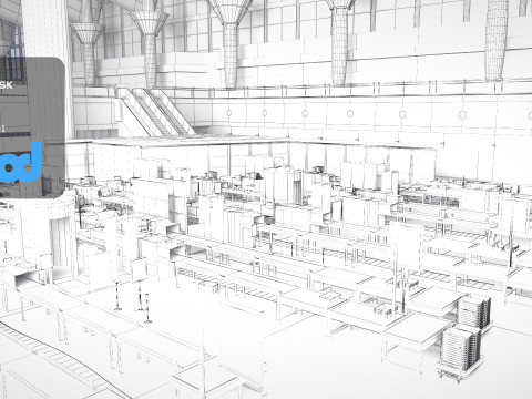 Airport Custom System 3D Model