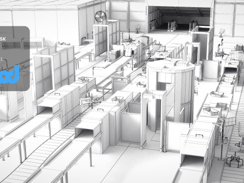 Airport Custom System 3D Model
