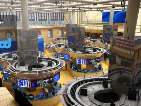 Giełda Papier&oacute;w Wartościowych NYSE w Nowym Jorku Model 3D