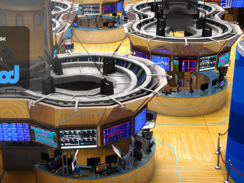 NYSE New York Stock Exchange 3D 모델