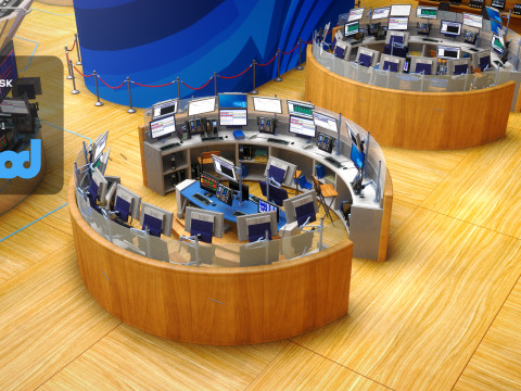 NYSE New York Stock Exchange 3D 모델