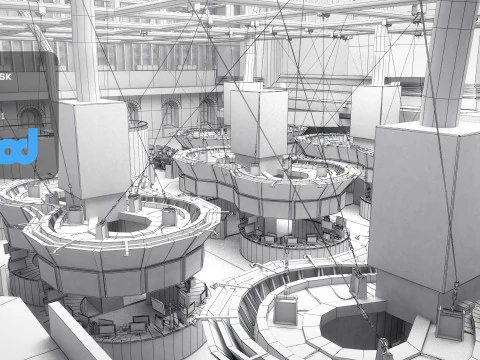 NYSE New York Stock Exchange 3D Model