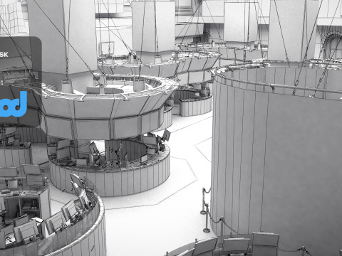 NYSE New York Stock Exchange 3D 모델
