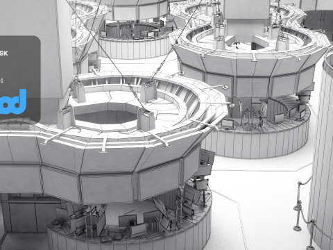 NYSE New York Stock Exchange 3D 모델