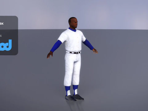 School Baseball Player 0002 3D Model
