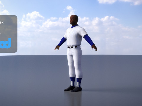 School Baseball Player 0002 Model 3D