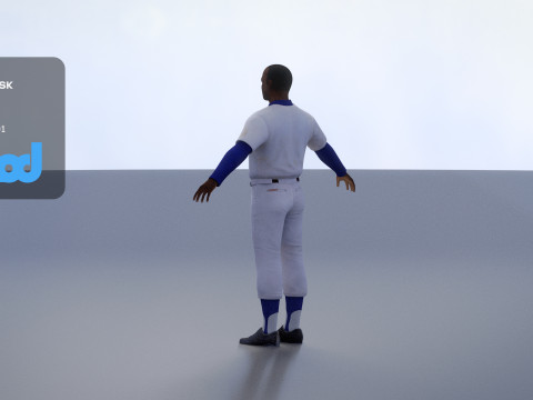 School Baseball Player 0002 Model 3D
