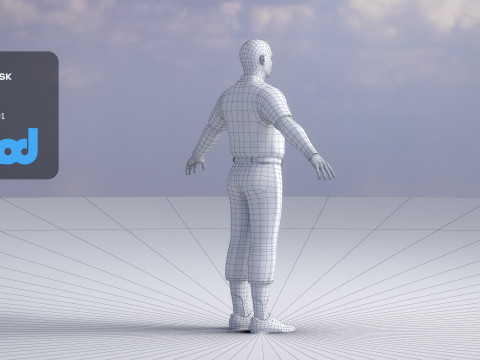 School Baseball Player 0002 Model 3D