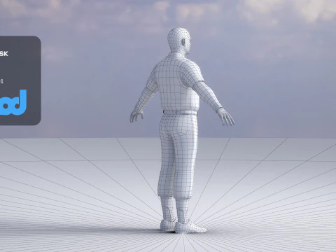 School Baseball Player 0002 3D Model