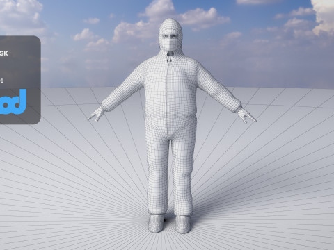 Protective Suit Man 0001 3D Модель