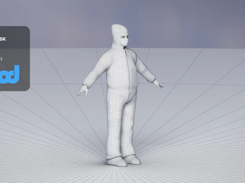 Protective Suit Man 0001 3D Model