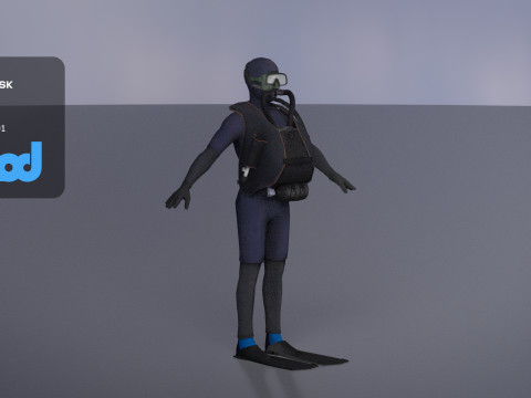 Navy Seal in Diving Overalls Modèle 3D