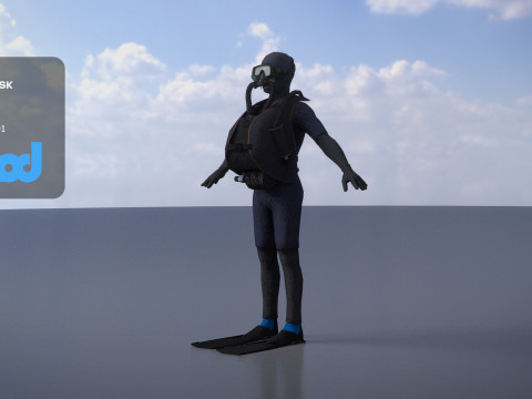 Navy Seal in Diving Overalls Modèle 3D