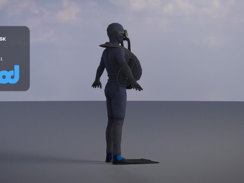 Navy Seal in Diving Overalls Modèle 3D