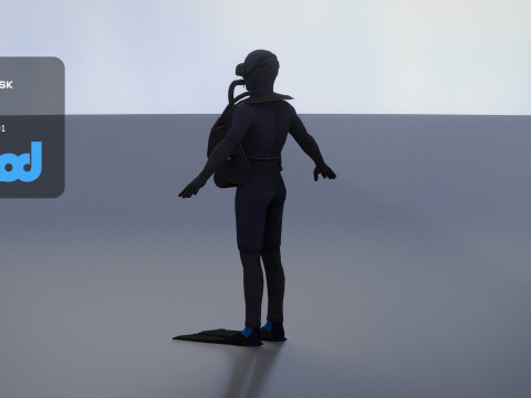 Navy Seal in Diving Overalls Modèle 3D