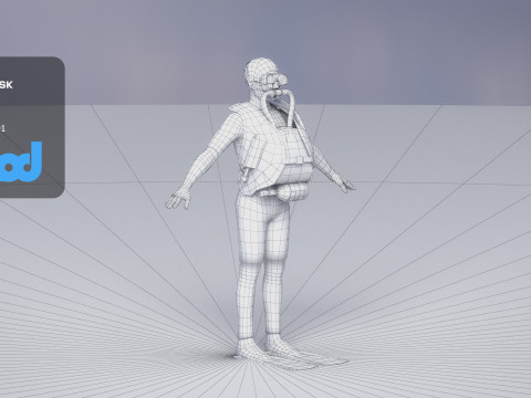 Navy Seal in Diving Overalls Modèle 3D
