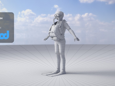 Navy Seal in Diving Overalls Modèle 3D