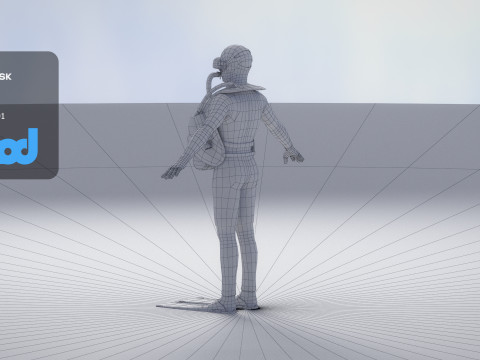 Navy Seal in Diving Overalls Modèle 3D