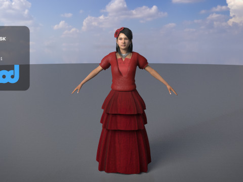Flamenco Dancer 3Dモデル