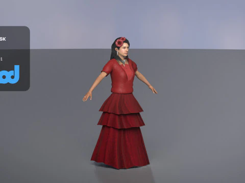 Flamenco Dancer 3D Model