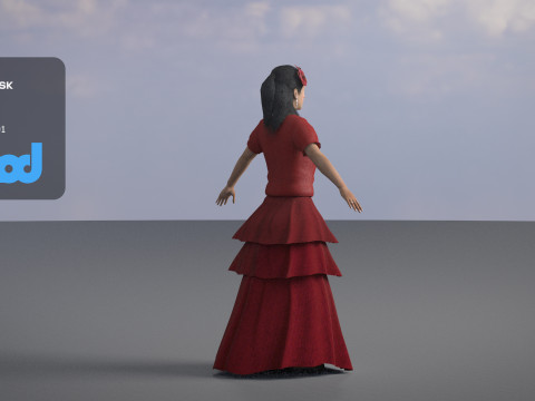 Flamenco Dancer Modelo 3D
