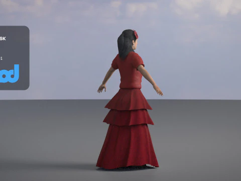Flamenco Dancer 3D Model