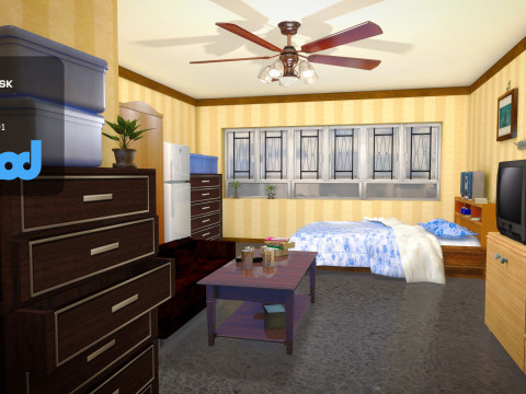 Hk Public Housing Interior 001 3D Model