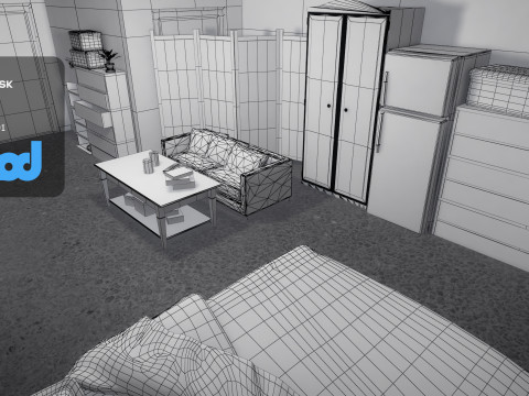Hk Public Housing Interior 001 3D Model