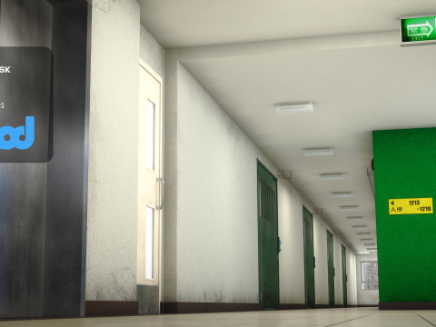 Hk Public Housing Corridor 001 Model 3D
