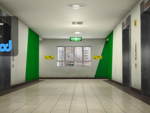 Hk Public Housing Corridor 001 Model 3D