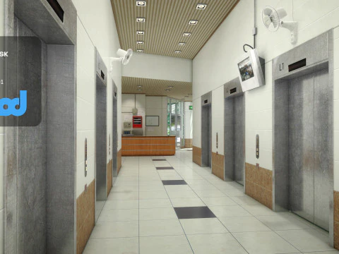 Hk Public Housing Corridor 004 3D Model