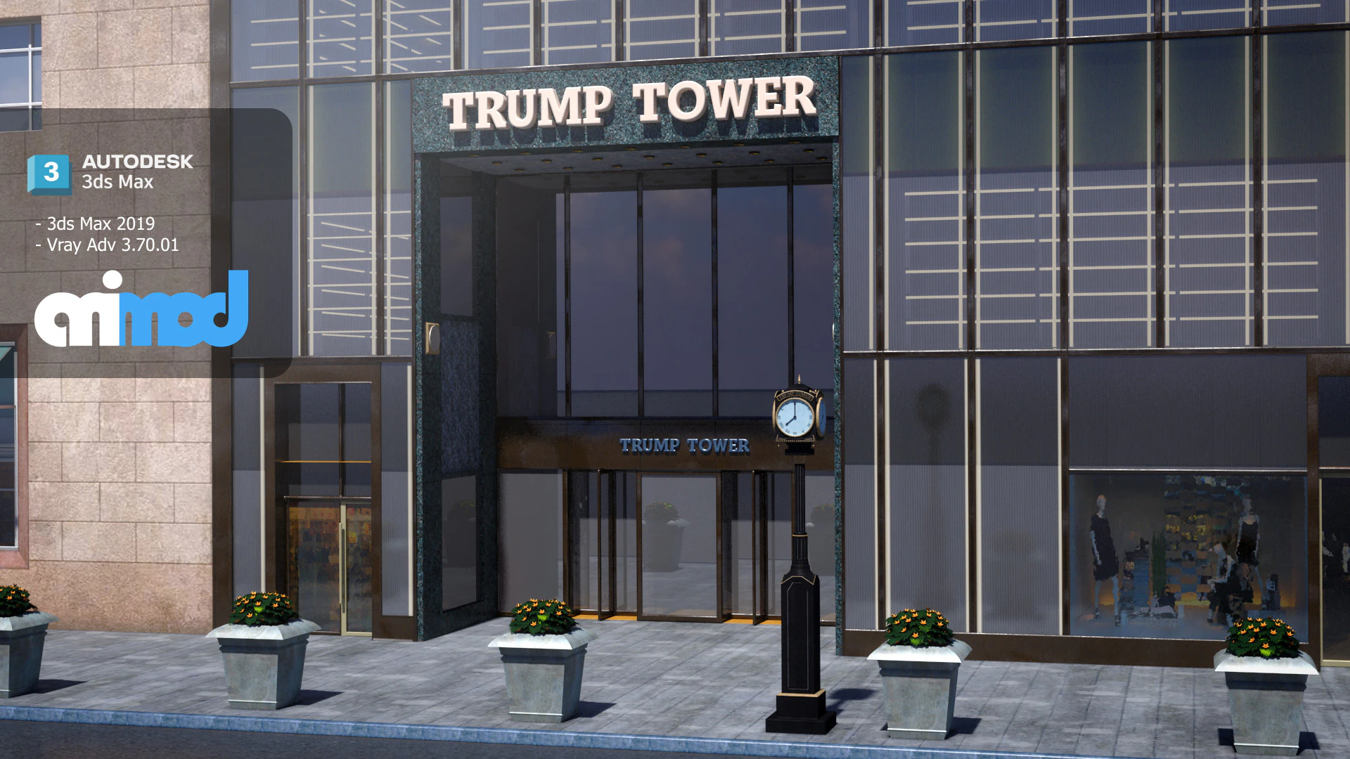 Torre Trump Modello 3D .c4d .max .obj .3ds .fbx .stl .blend 