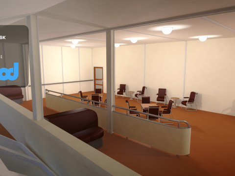 Lz 129 Hindenburg Restaurant 02 3D Model