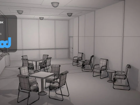 Lz 129 Hindenburg Restaurant 02 3D Model