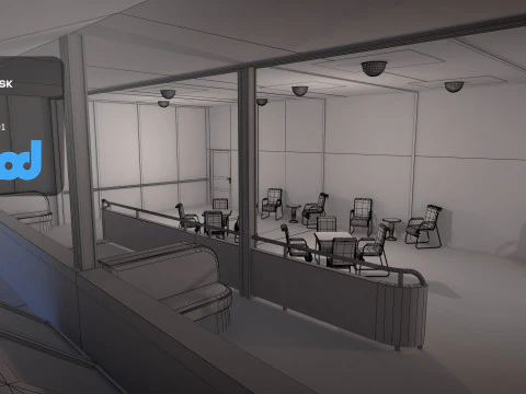 Lz 129 Hindenburg Restaurant 02 3D Model