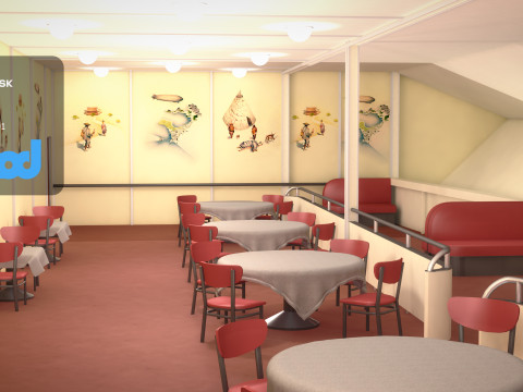 Lz 129 Hindenburg Restaurant 01 Modèle 3D